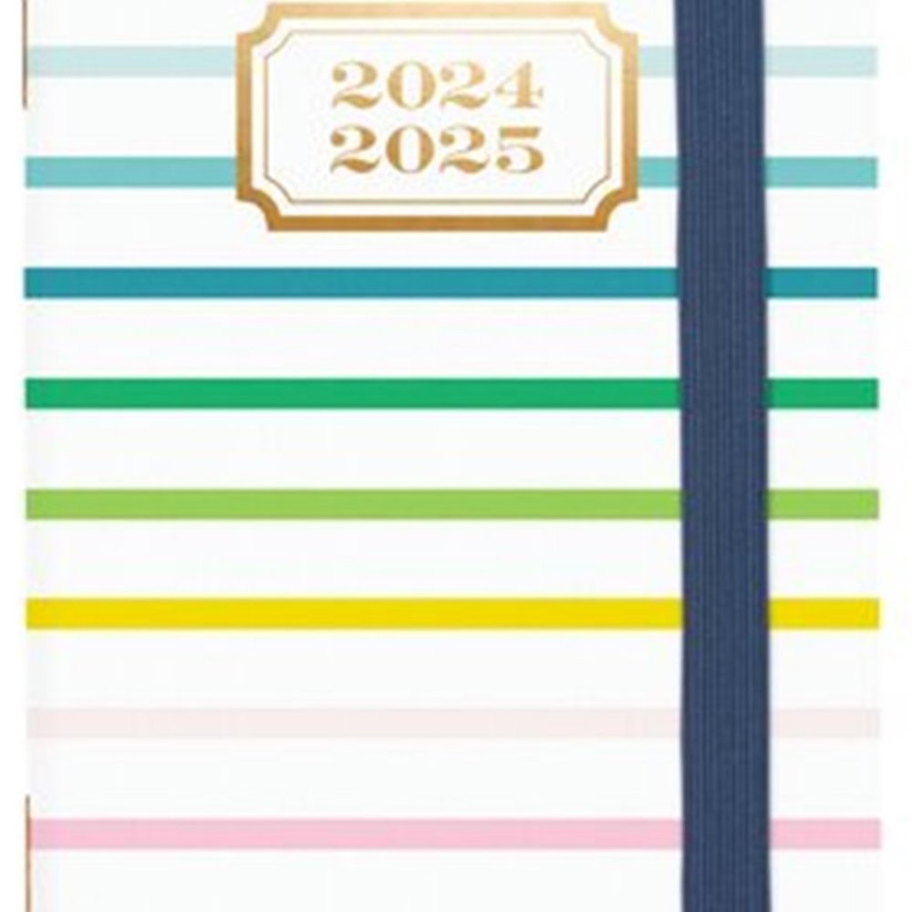 AT-A-GLANCE Emily Ley Simplified  2024-2025 Mthly Pocket Planner, Happy Stripe